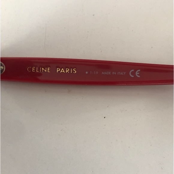 CELINE Red Acetate Crystal Butterfly Sunglasses CL4066IS - Picture 12 of 13